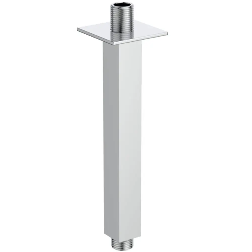 Wandanschluss von Ideal Standard in chrom, rechteckige Form mit einer flachen Oberseite und einem gewindeartigen Anschluss an der Unterseite. Ideal für Dusche oder Badinstallation.